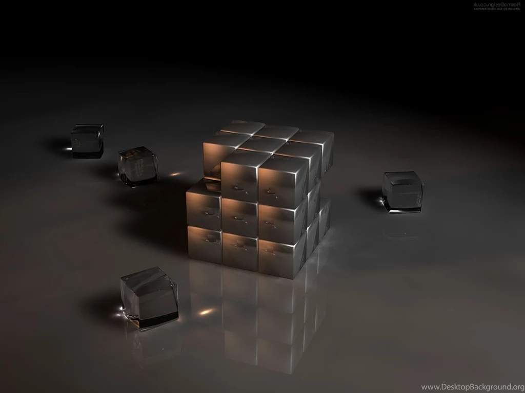The Golden Cube Puzzle 3D Wallpapers
