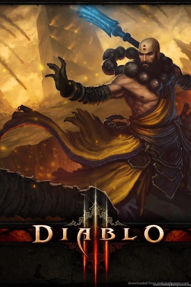 Download Diablo 3 Monk Wallpapers For iPhone 4