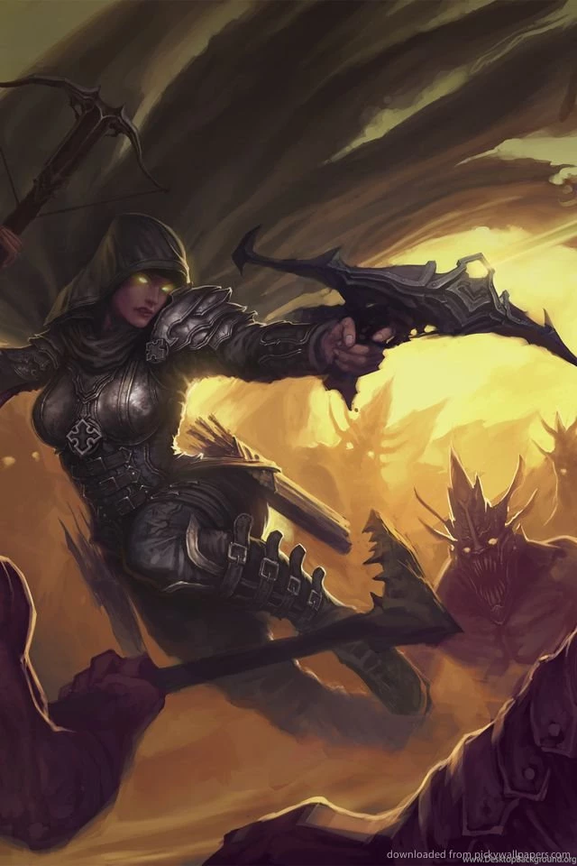 Download Diablo 3 Demon Hunter Wallpapers For iPhone 4