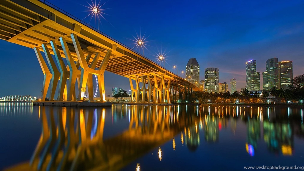 Download Wallpapers 3840x2160 City, Lights, Dusk, Bridge, House 4K ...