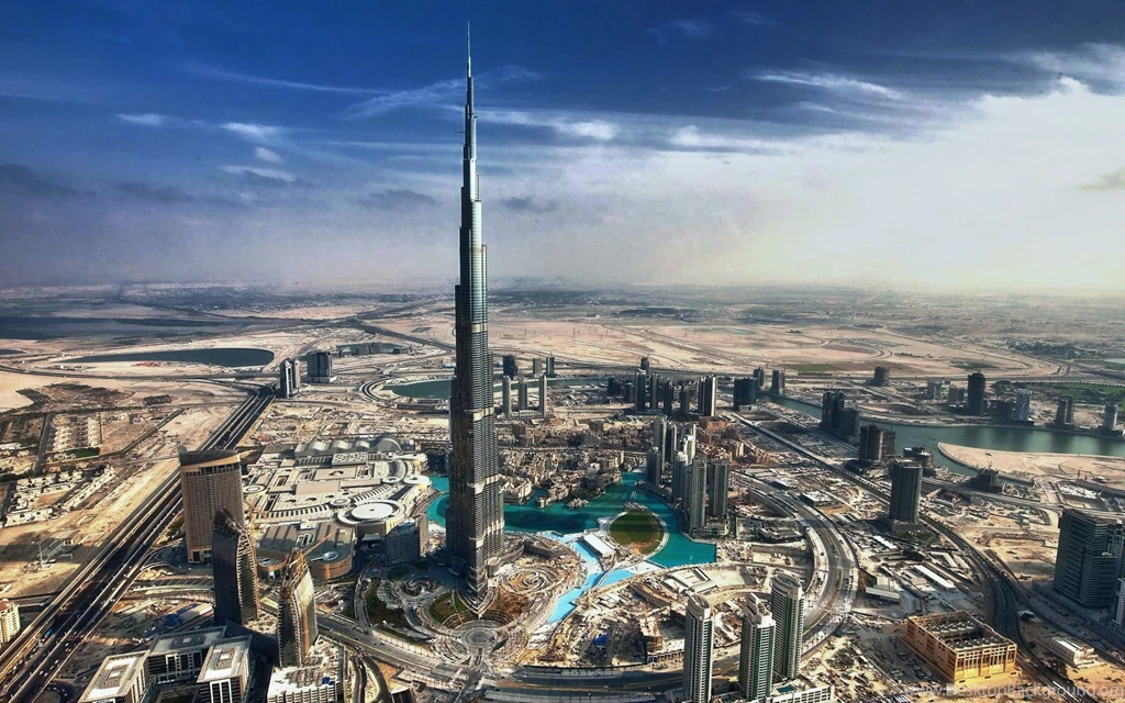 Wallpapers Desert, City, Tower, Burj Khalifa, Burj Khalifa, Dubai ...
