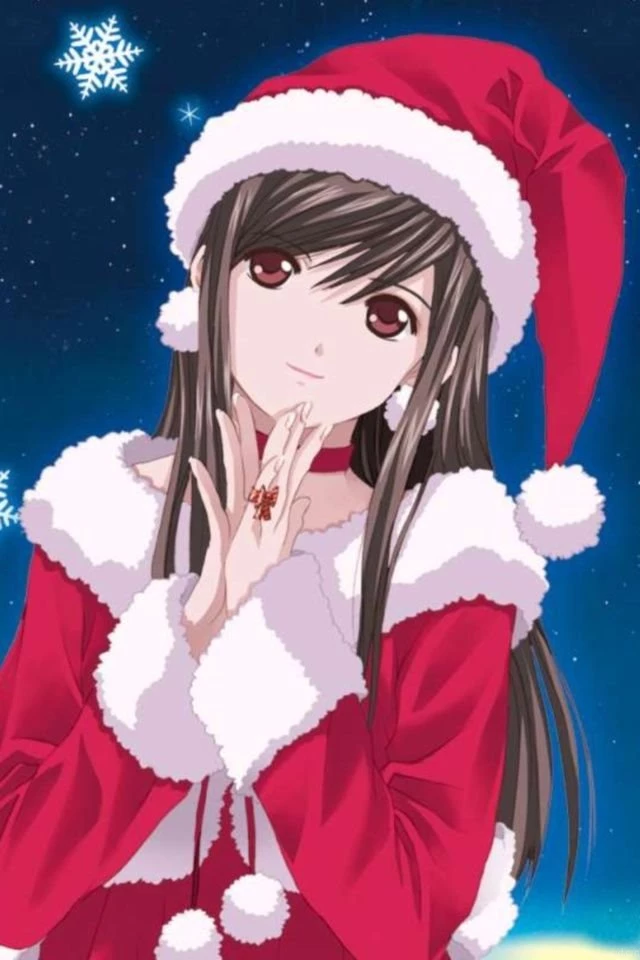 Christmas anime wallpaper.iPhone 4 wallpaper.640x960 11.jpg