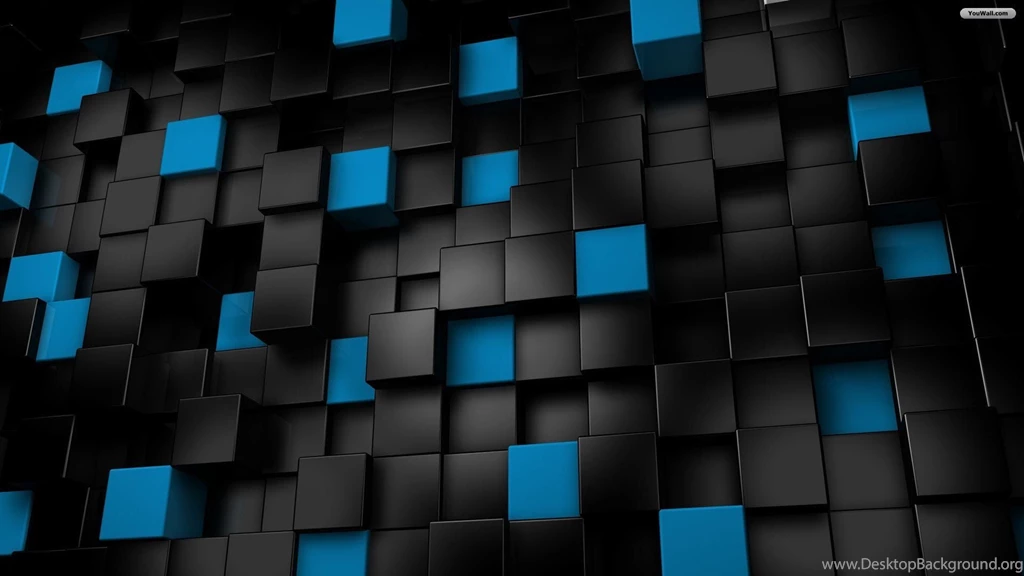 Cubes Black Blue Abstract Awesome 1920 X 1080 For Monitors ...