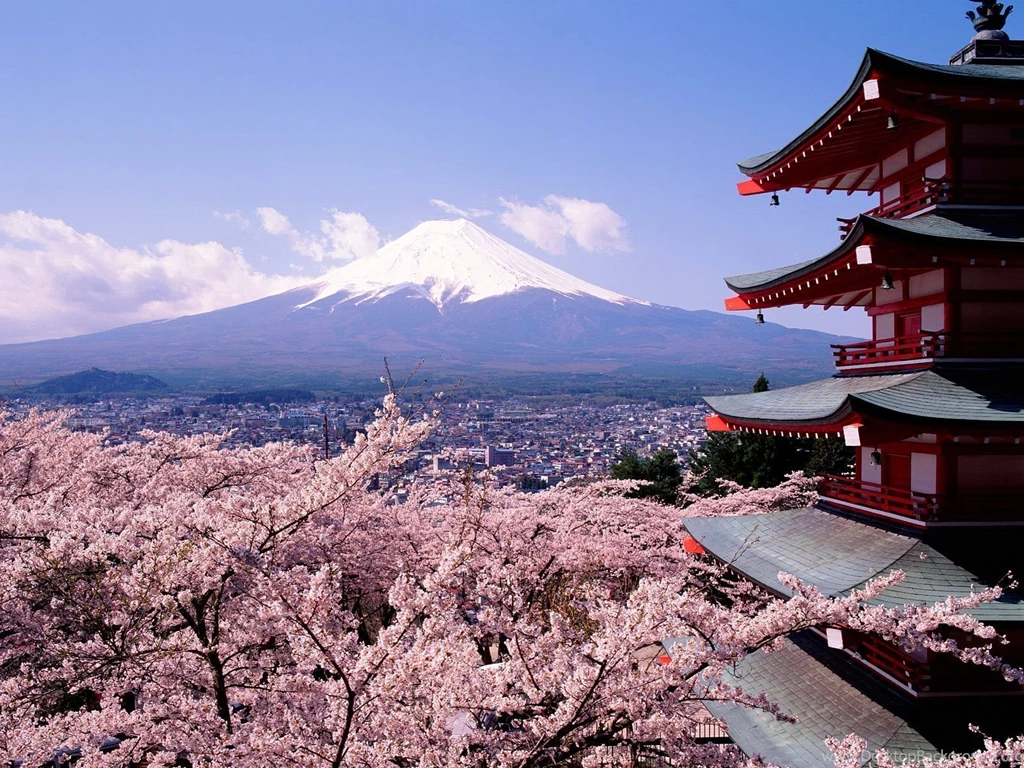 Desktop Wallpapers · Gallery · Nature · Fuji, Japan Cherry ...