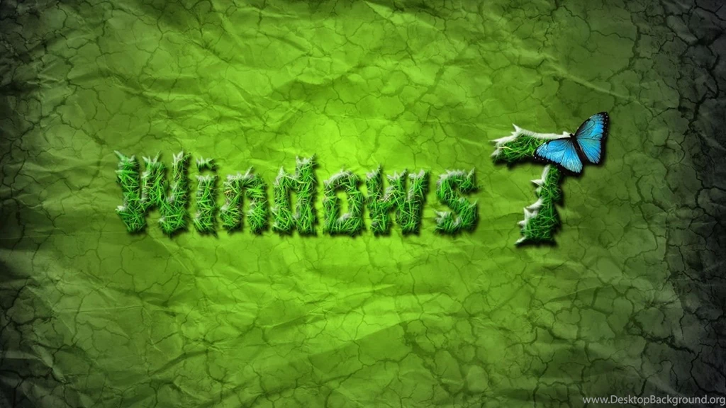 Windows 7 Green And Butterfly Wallpapers