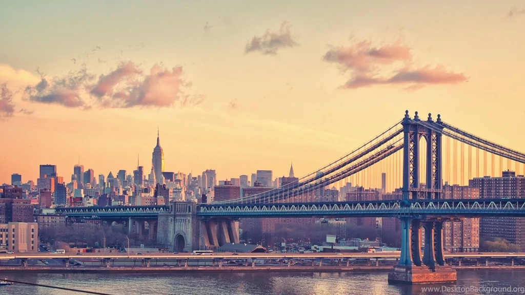 Download Wallpapers 1920x1080 New York, Bridge, Building, Landscape ...