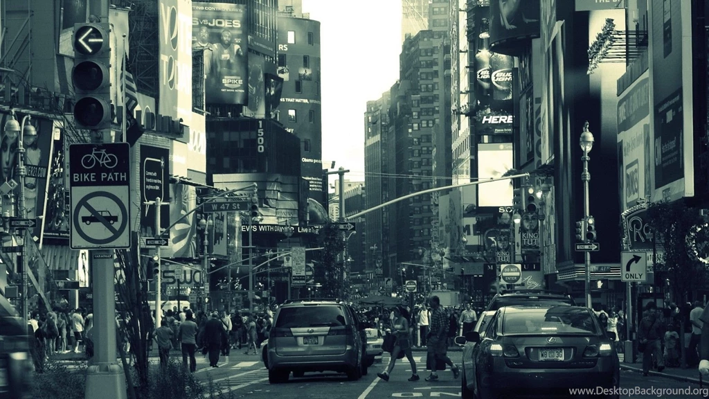 Download Wallpapers 1920x1080 New York, Manhattan, Street, Traffic ...