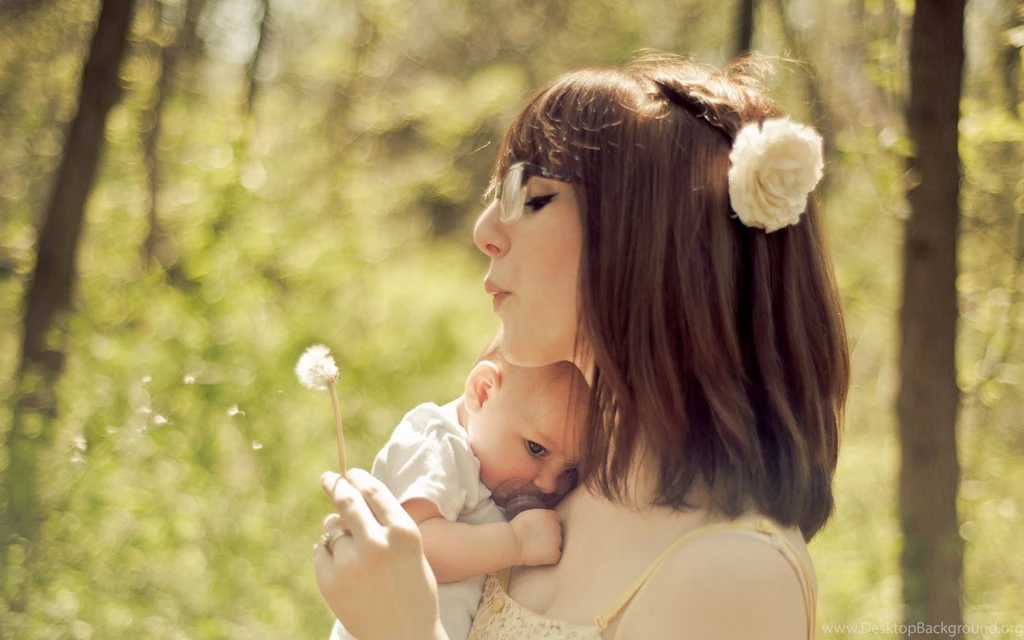 Download Wallpapers 3840x2400 Mother, Child, Dandelion, Mood Ultra ...
