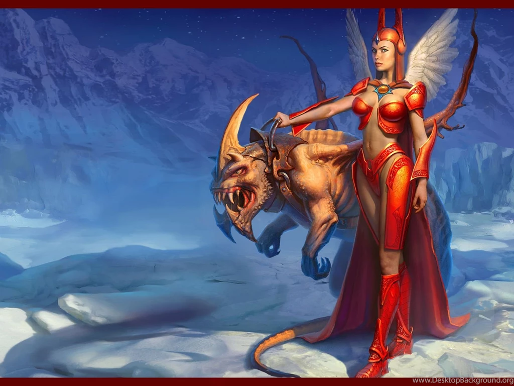Free Red Warrior Fantasy Wallpapers Computer Desktop Wallpapers