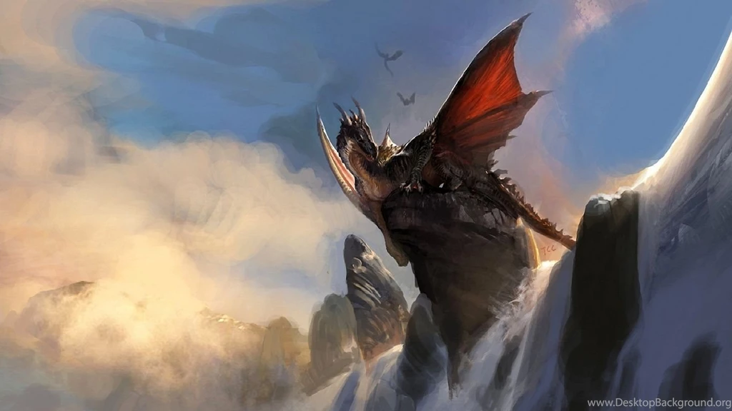 1366x768 Dragon Waterfall Wallpapers