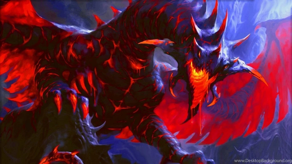 1366x768 Fantasy Red Dragon Wallpapers