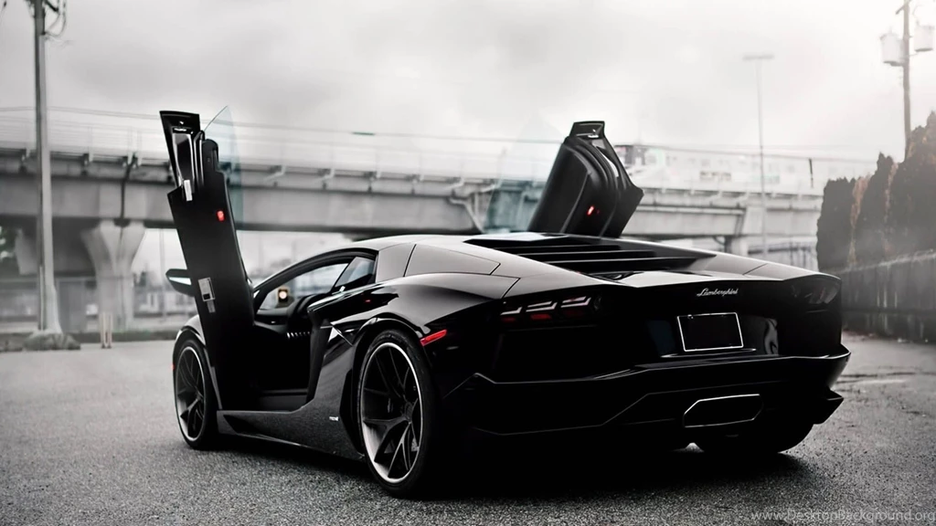 Black Lamborghini Aventador Open Door 1920x1080 Full HD 16/9 ...