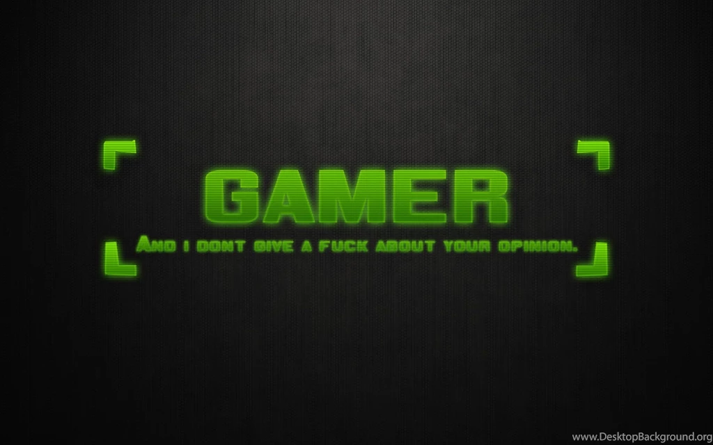 Green Text Gamers Wallpapers