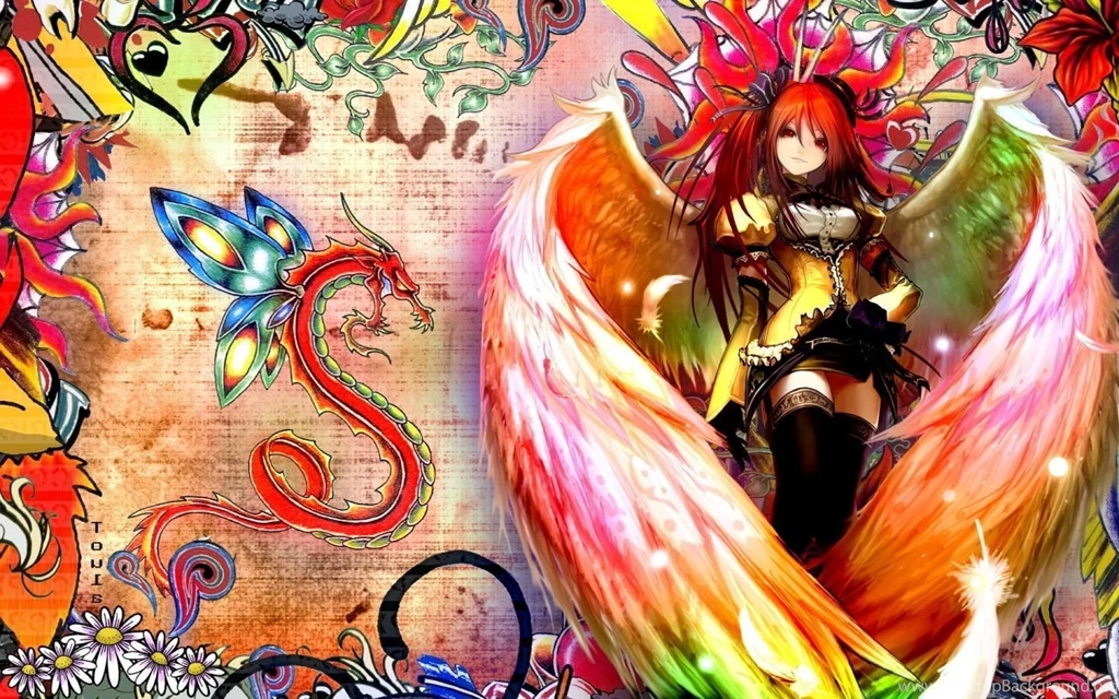 1440x900 Winged Anime Girl Wallpapers