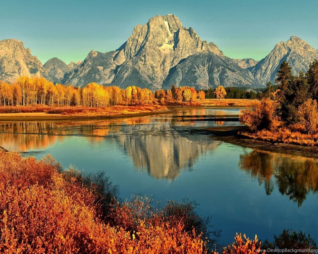 1280x1024 Autumn Mountain River Wallpapers