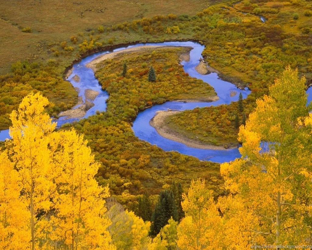 1280x1024 Autumn River Desktop PC And Mac Wallpapers