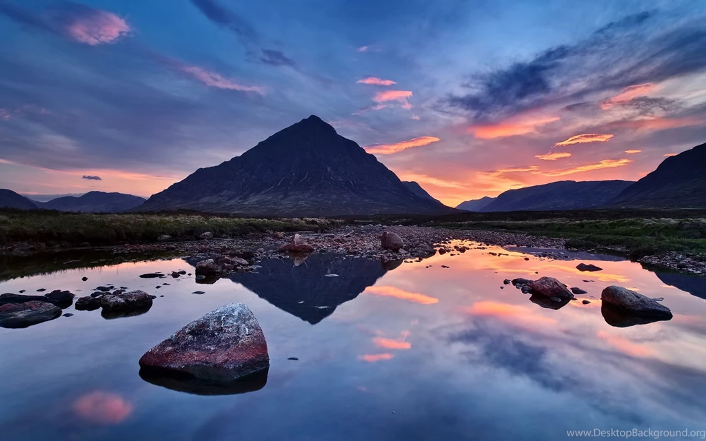 Scotland Sunset And Mountains Rivers Wallpapers 1920x1200 1158572