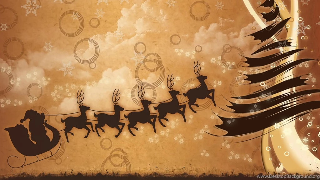 Santa claus rein deer cartoon art wallpaper.jpg