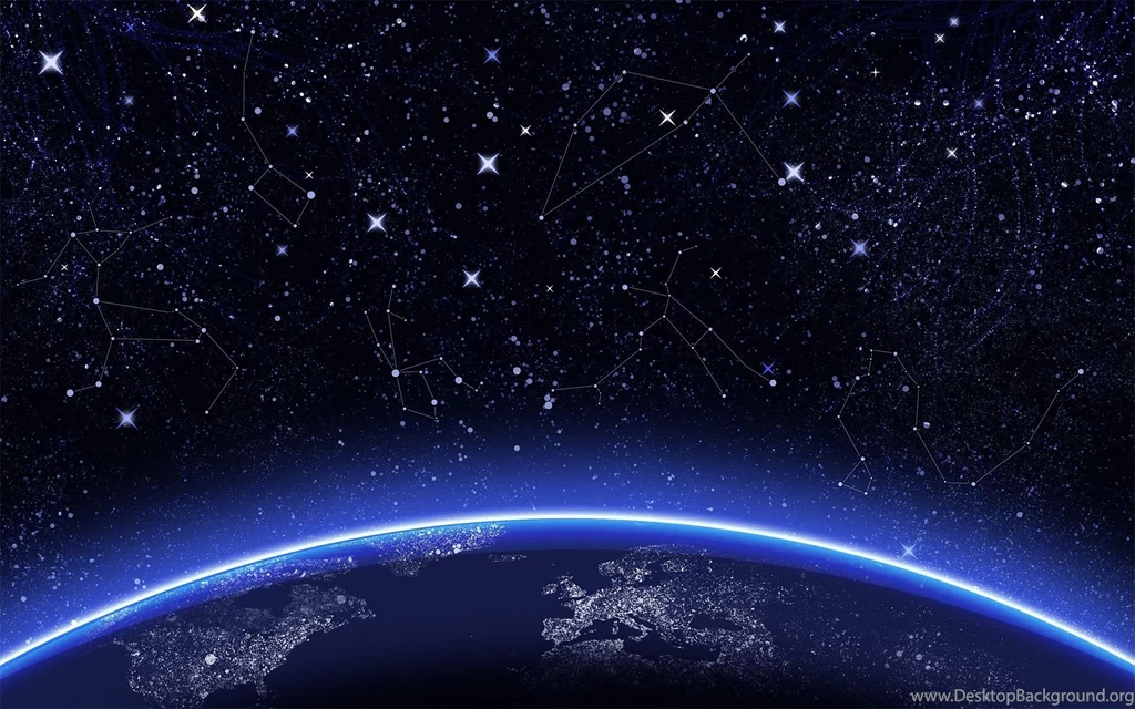 Astrological Chart In Space Over Earth