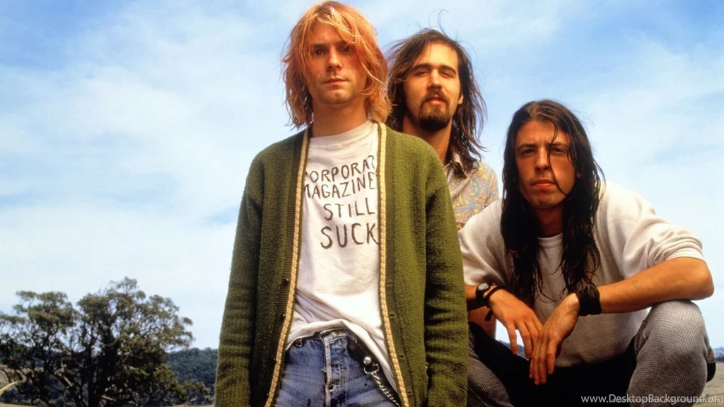 Download 1366x768 Nirvana Outdoor Photoshoot Wallpapers