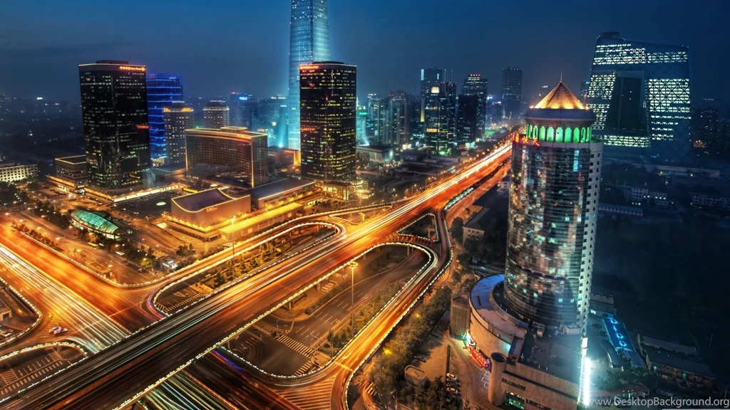 Beijing At Night China Mac Wallpapers Download