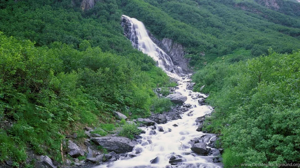 Mountains Alaska Torrent Waterfalls >> HD Wallpaper, Get It Now!