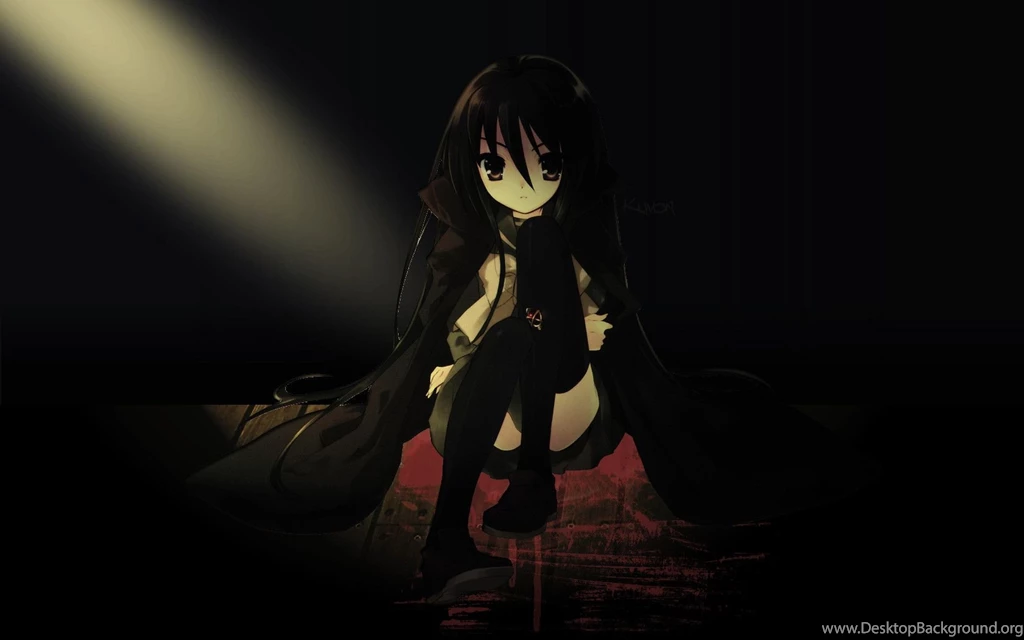 Anime Girl Black Backgrounds Wallpapers Game Ima