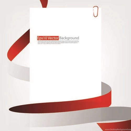 Set Of White Form And Red Ribbons Backgrounds Vector 01 Vector ...