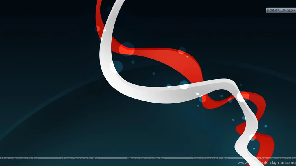 DNA Like Two Lines In Red And White Colors Wallpapers