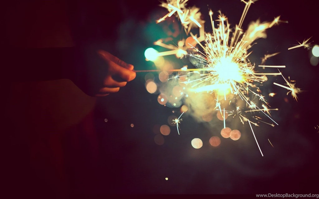 Fire Sparks, New Year, Bokeh, Lights, Hd, Wallpaper, Backgrounds