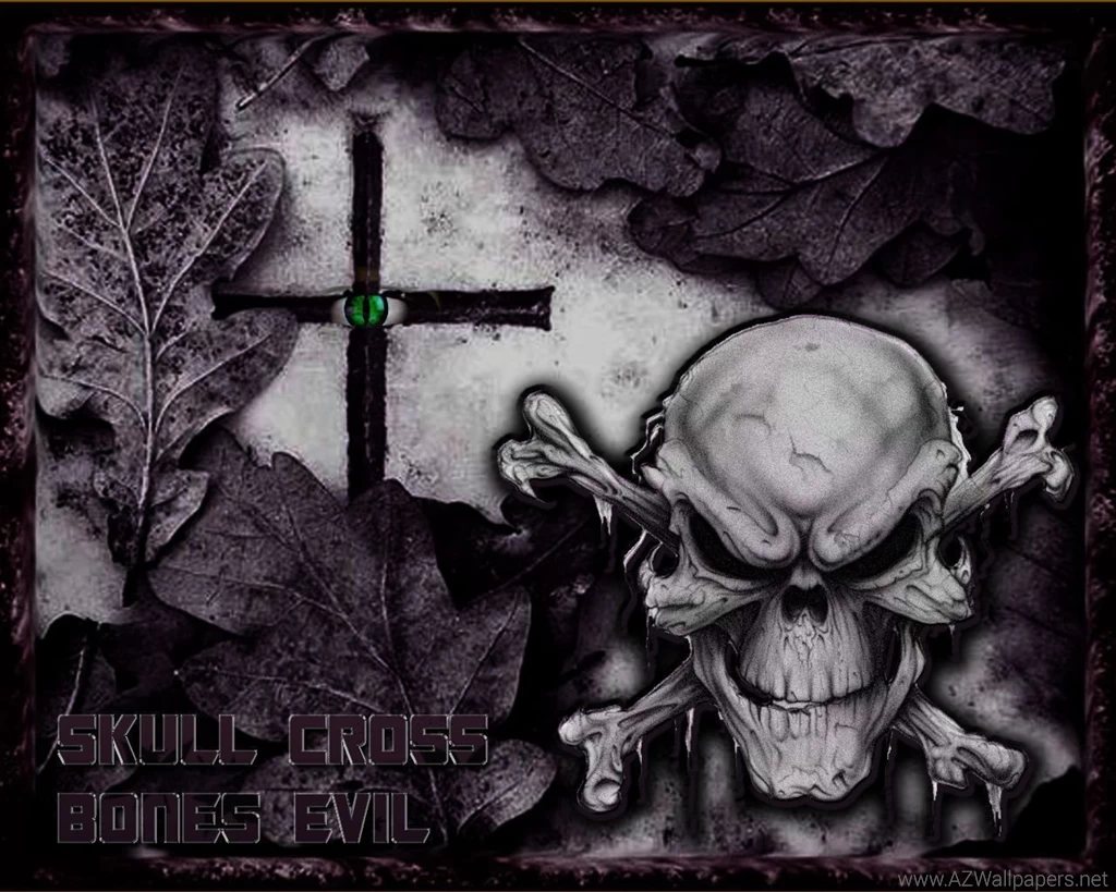 EVIL SKULL AND CROSSBONES WALLPAPER