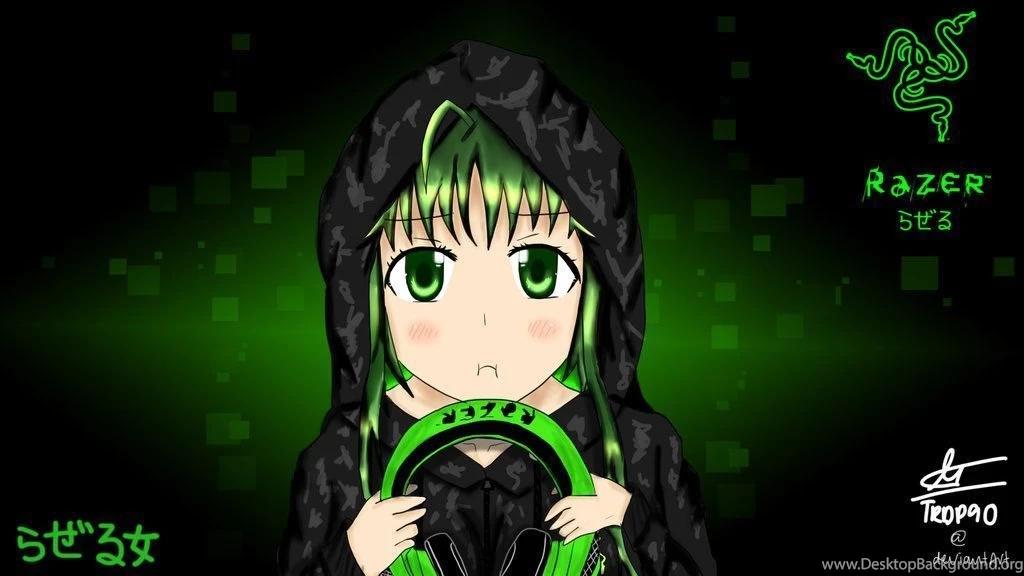 DeviantArt: More Like Razer Girl [1080p HD Anime Wallpaper] (Fan ...