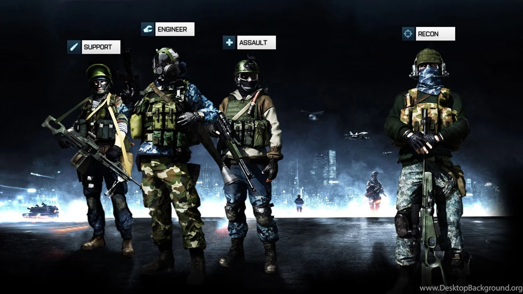 Download Wallpapers 3840x2160 Battlefield, Soldiers, Gun, Equipment ...