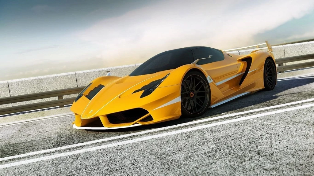 1366x768 Yellow Ferrari F70 Wallpapers