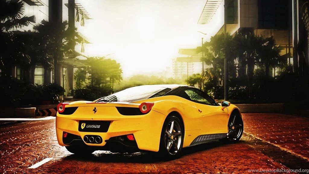Ferrari Cars Of Yellow Color Wallpapers