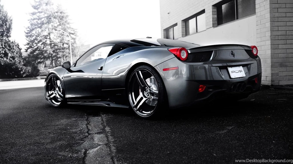 1366x768 Ferrari Italia Silver Wallpapers