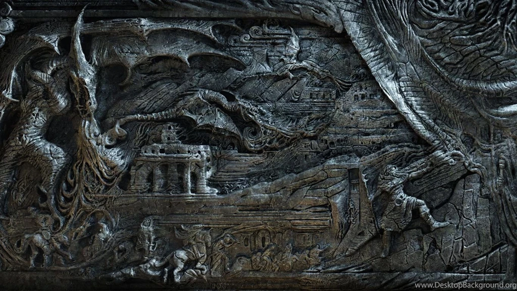1366x768 Skyrim, The Bas relief, Fantasy, Skyrim, The Elder ...