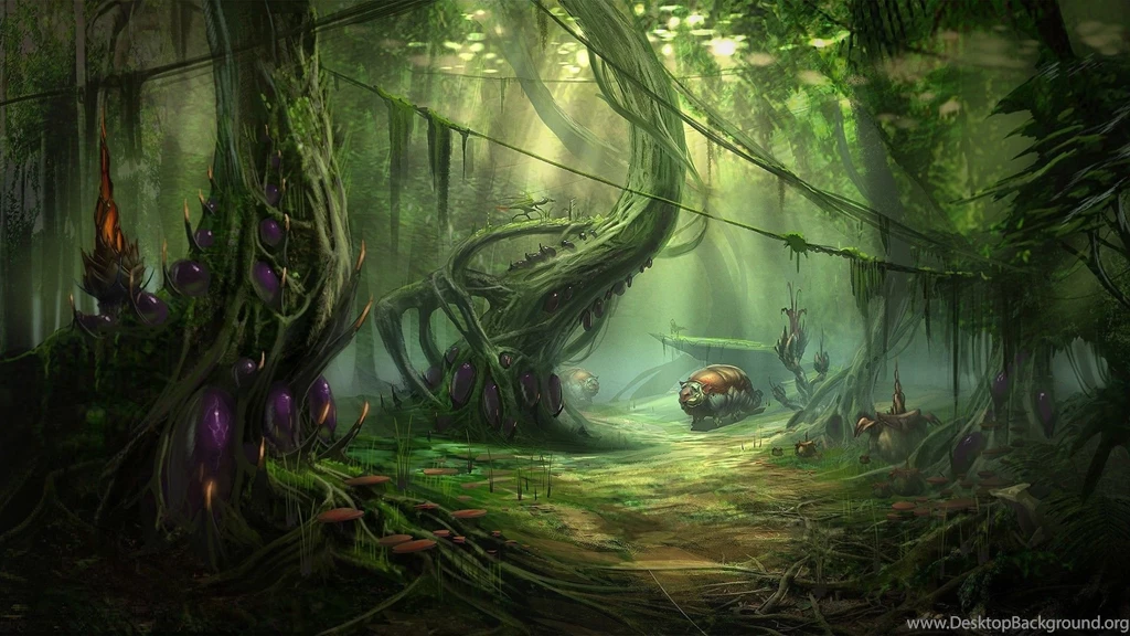 HDscreen: Alien Alien Landscapes Fantasy Art Forests Jungle ...