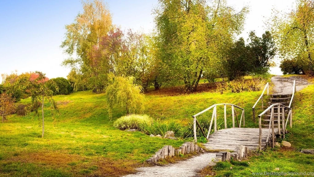 1366x768 Garden Autumn Wallpapers
