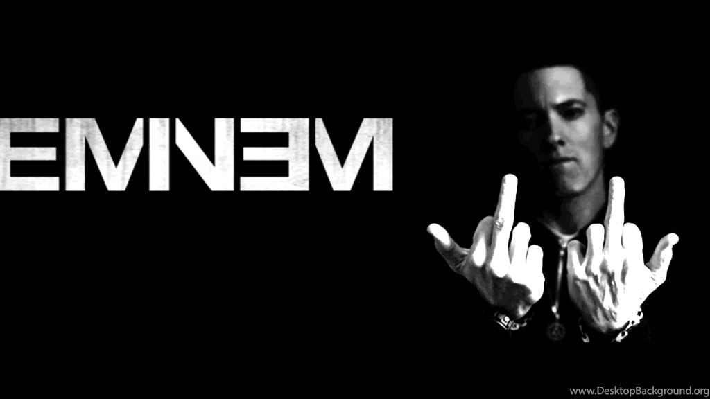 Eminem Middle Finger HD • Rap Wallpapers