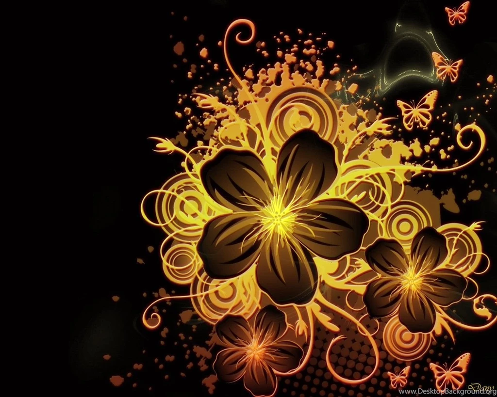 Beautiful 3D Golden Flower Wallpapers HD   HD Wallpapers