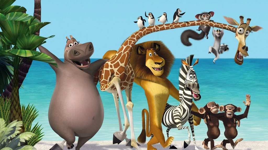 Download Madagascar Cartoon Giraffe Zebra Three Wallpapers ...