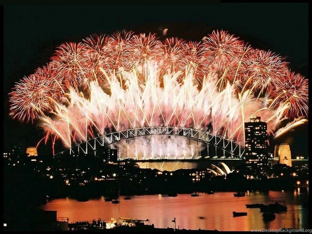 Desktop Wallpaper, Sydney Fireworks : Welcome 2007