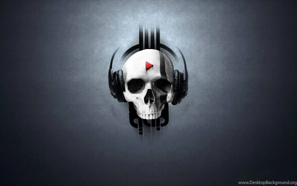 Skull Listening To Music Wallpapers 26903