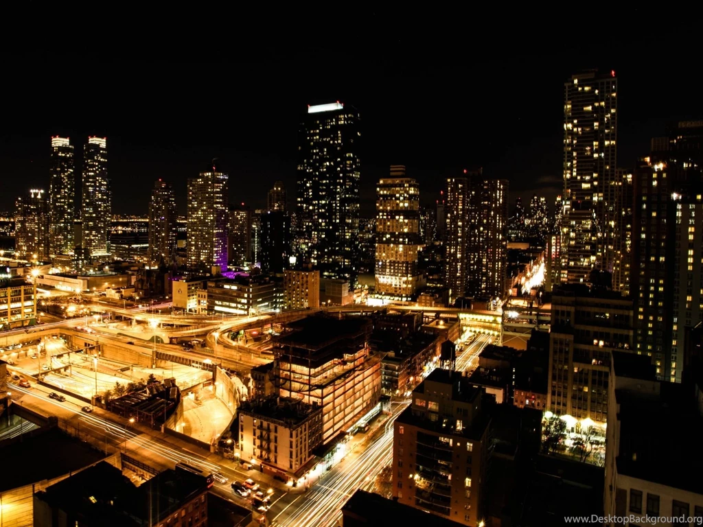 Midtown New York City By Night Wallpapers
