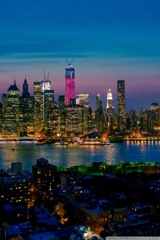 New York City At Night Lights HD Desktop Wallpapers : Widescreen ...