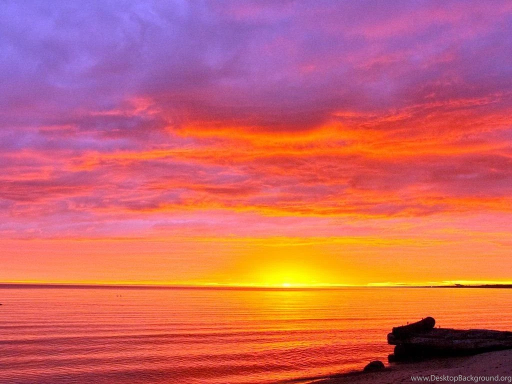 Colorful Sky Effect Sunrise Beach Wallpapers