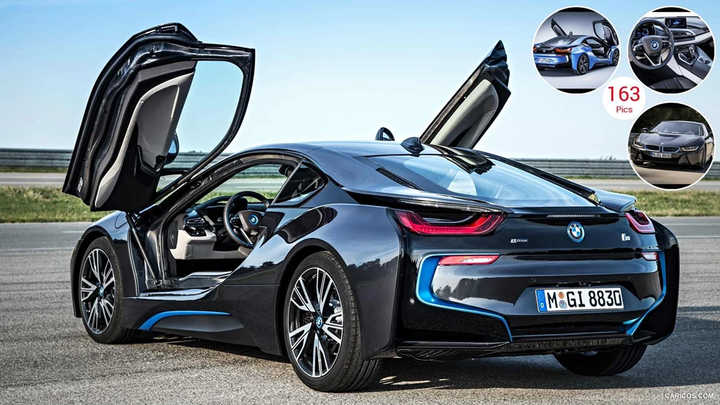 2015 BMW I8 Coupe Doors Up Side