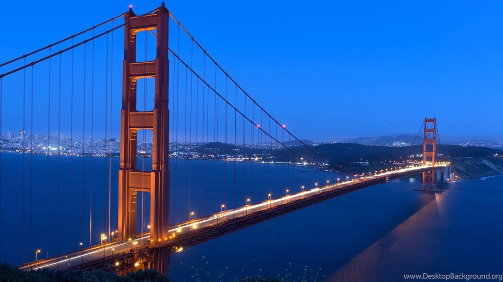 Golden Gate Bridge Night Wallpapers HD 1080p For Desktop