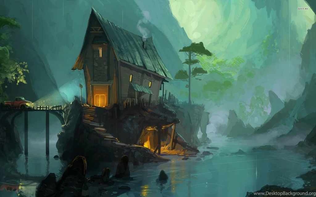 House On The River Side Wallpapers   Artistic Wallpapers